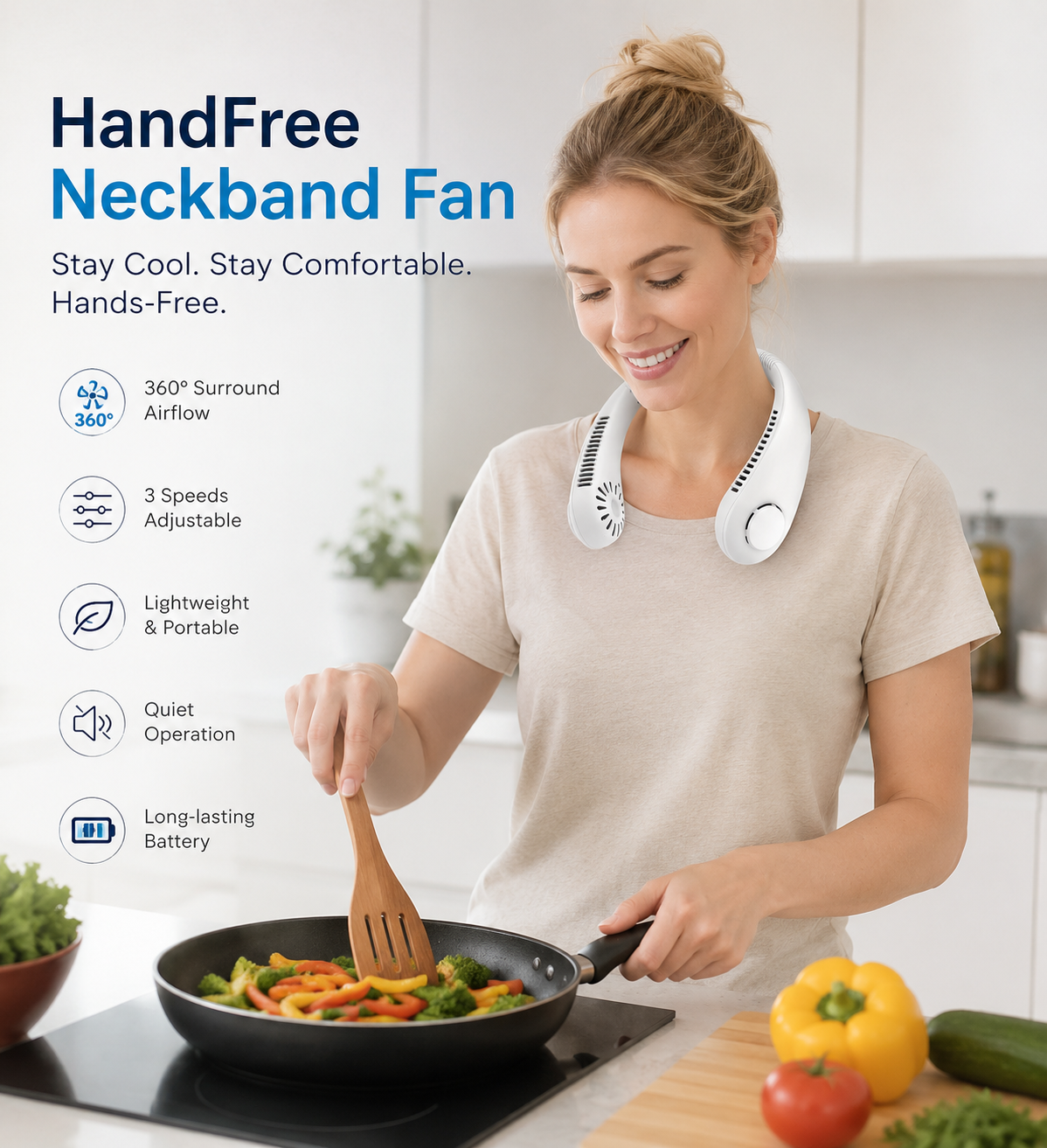 USB Neckband Fan