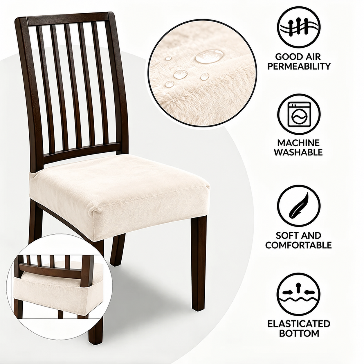 Water-Resistant Stretch Dining Chair Covers