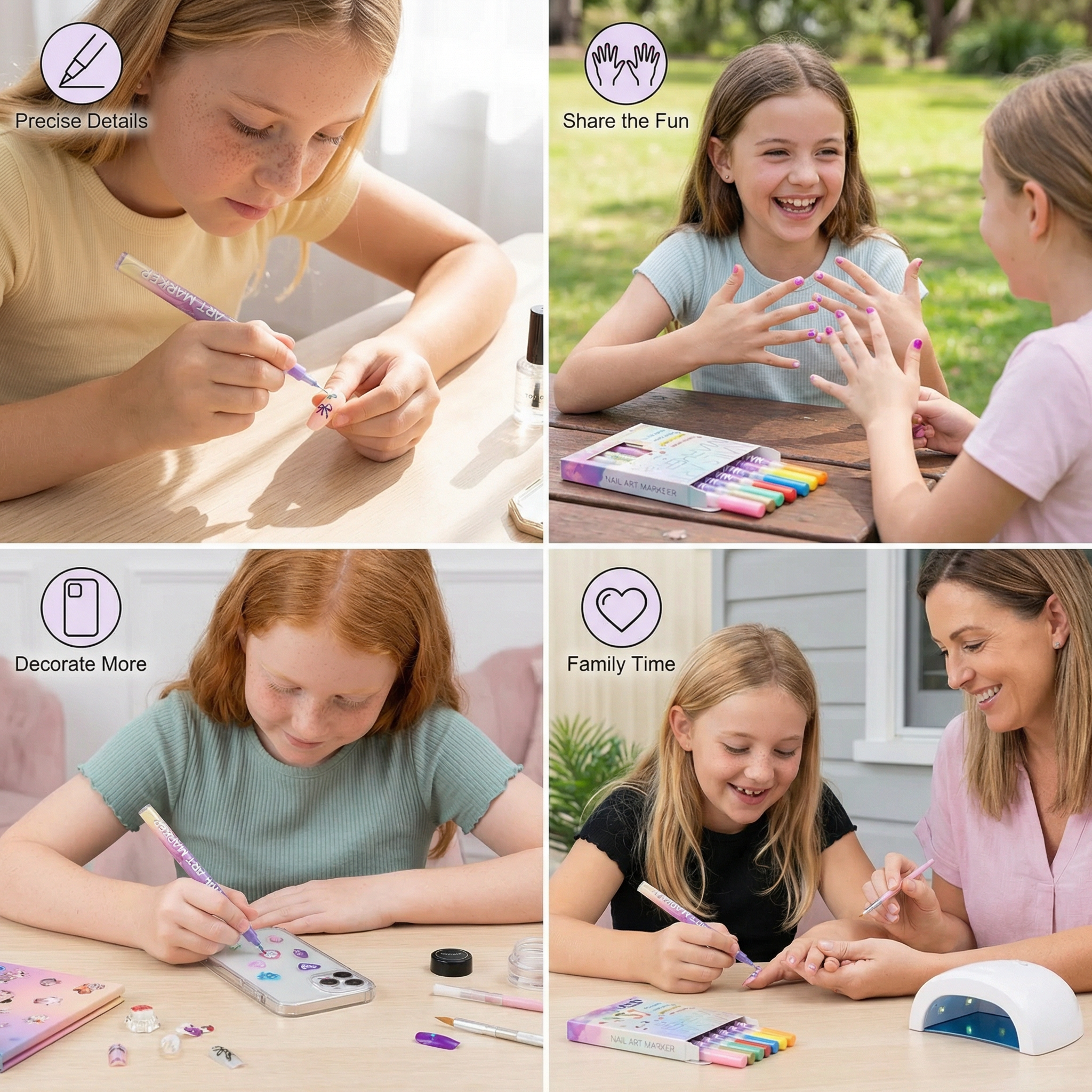 Nail Art Marker Set with Precision Tip – Acrylic Pens for Detailed Nail Designs