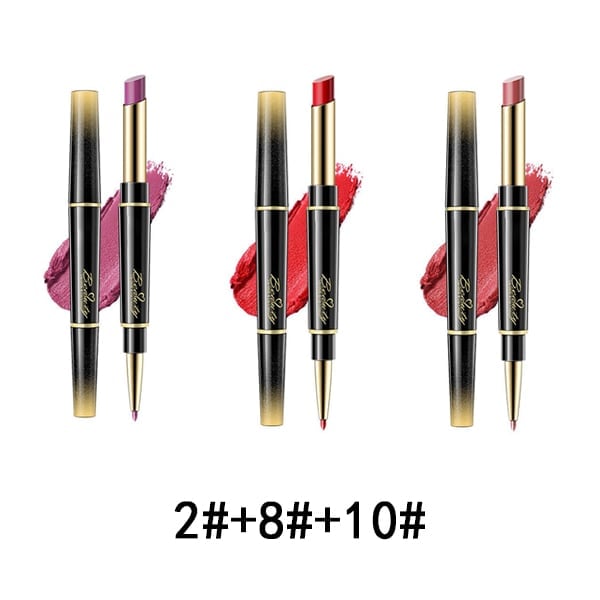 🔥Last Day 49% OFF-Double-ended Lipstick Automatic Lip Liner Matte Waterproof Non-fading Non-stick Lipstick