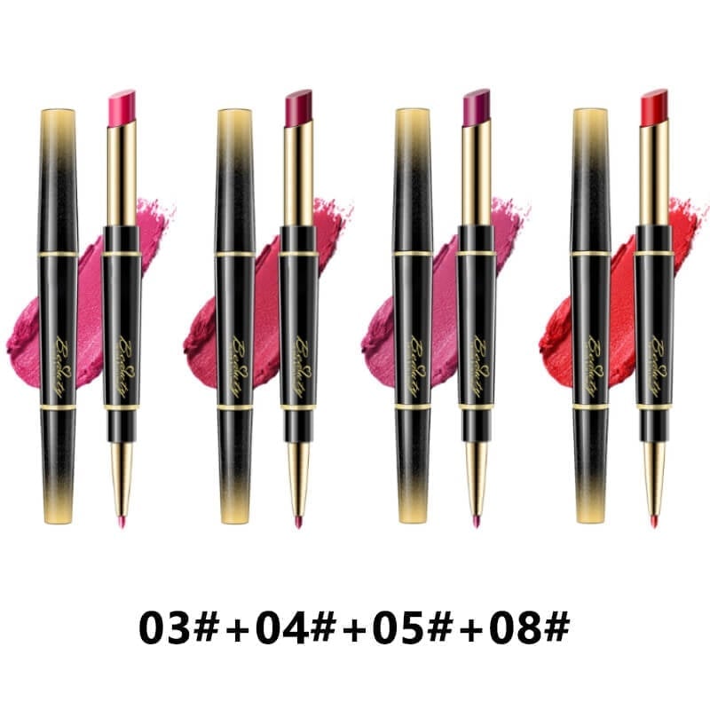 🔥Last Day 49% OFF-Double-ended Lipstick Automatic Lip Liner Matte Waterproof Non-fading Non-stick Lipstick
