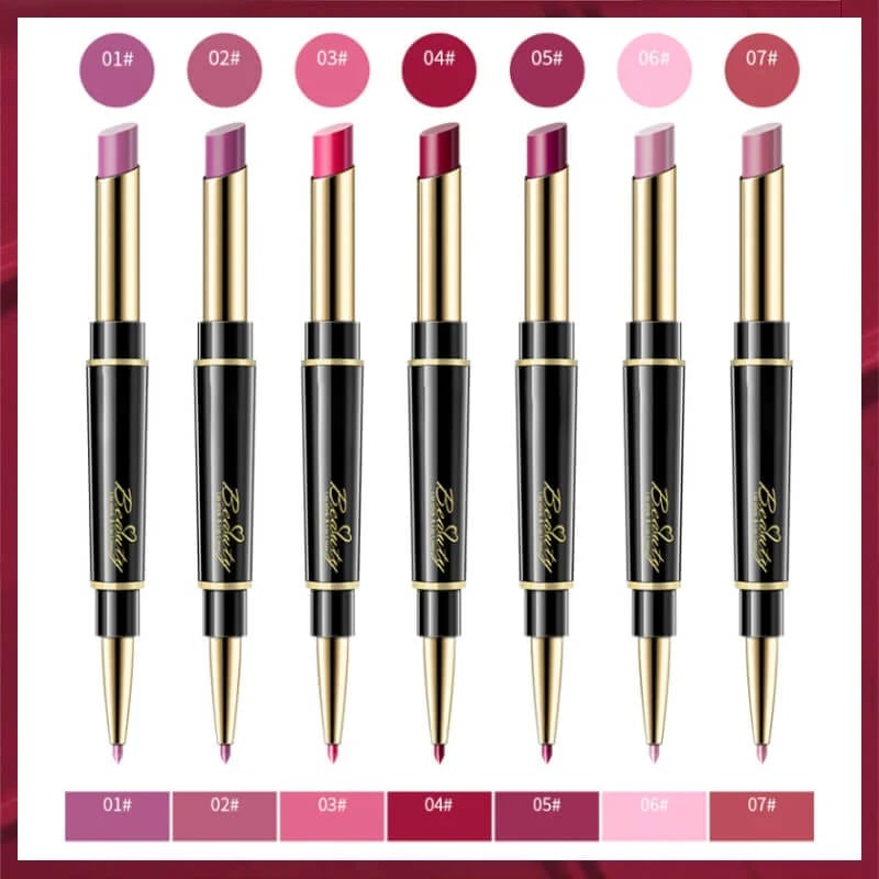 🔥Last Day 49% OFF-Double-ended Lipstick Automatic Lip Liner Matte Waterproof Non-fading Non-stick Lipstick