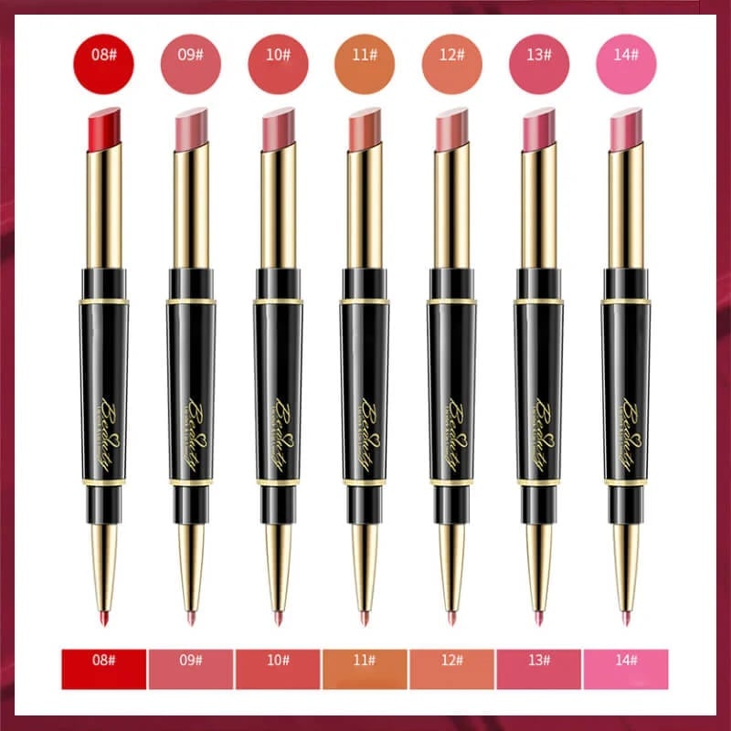 🔥Last Day 49% OFF-Double-ended Lipstick Automatic Lip Liner Matte Waterproof Non-fading Non-stick Lipstick