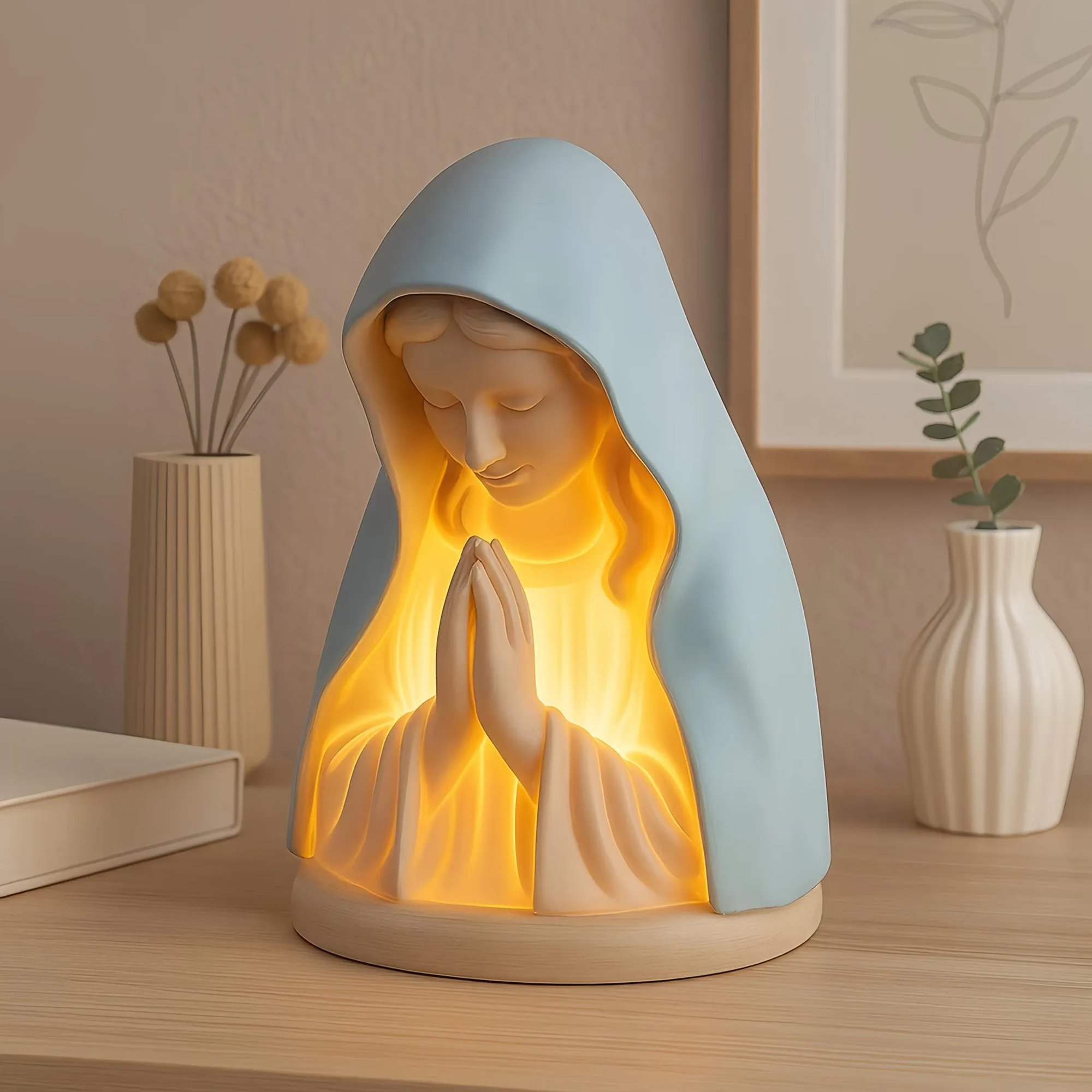 🏆Limited Time Sale 49% OFF ✝️ Handmade Resin Virgin Mary Night Light 