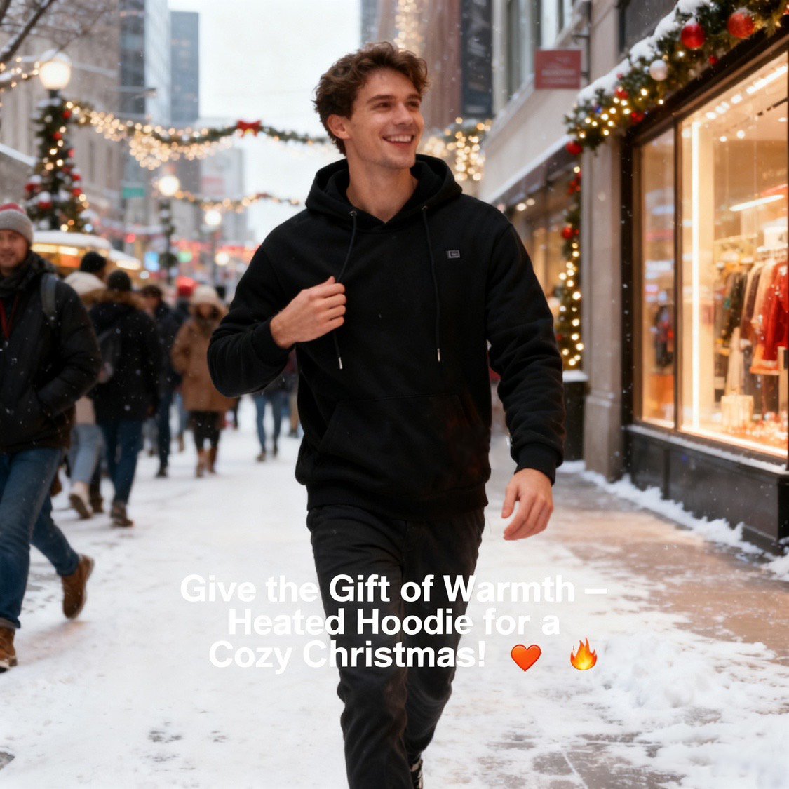 🔥 Unisex Heated Hoodie - Rechargeable Heated Jacket with USB Interface