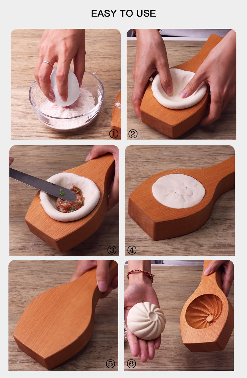 Wooden Fancy Bun Mold