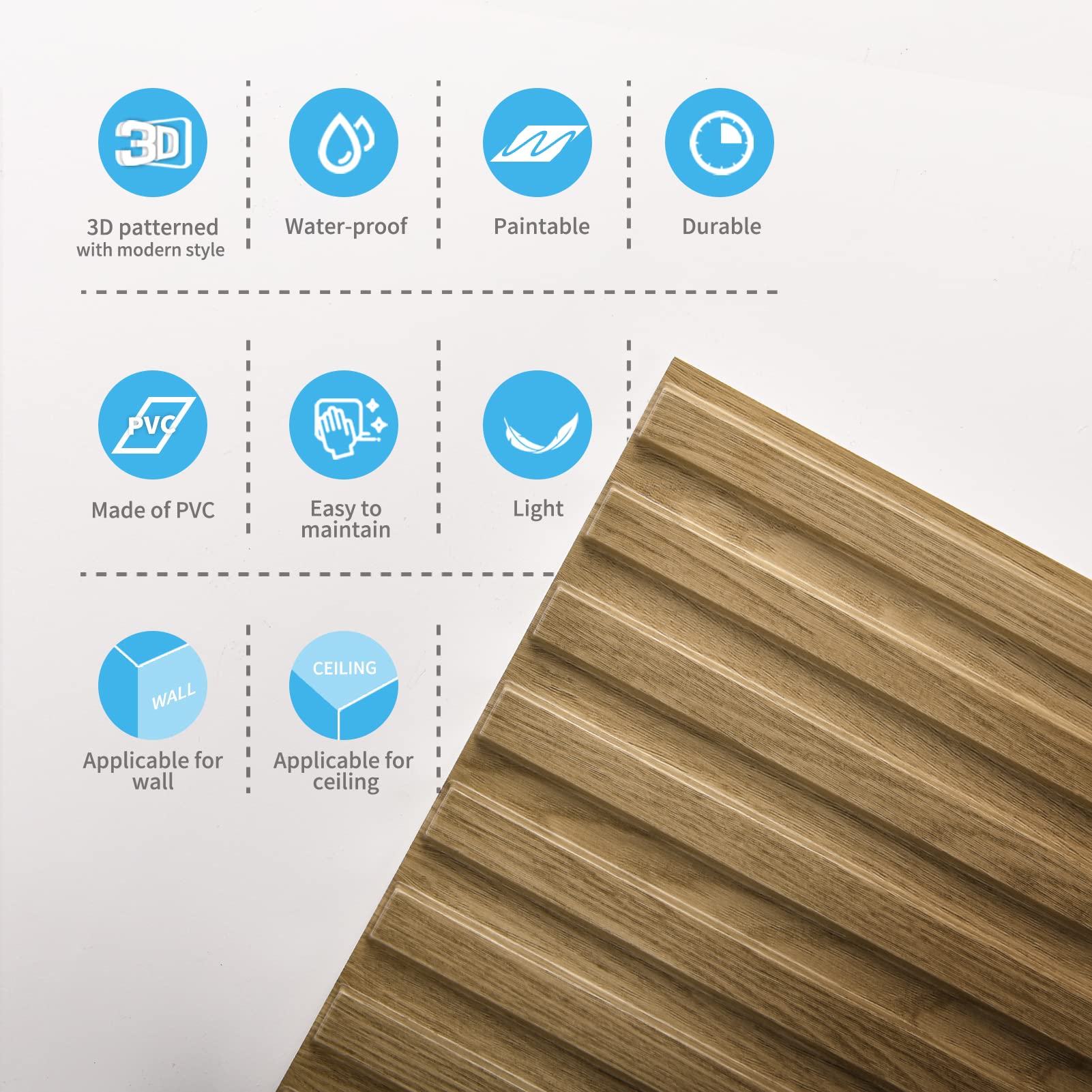 3D Fluted Textured Wall Slat Panel