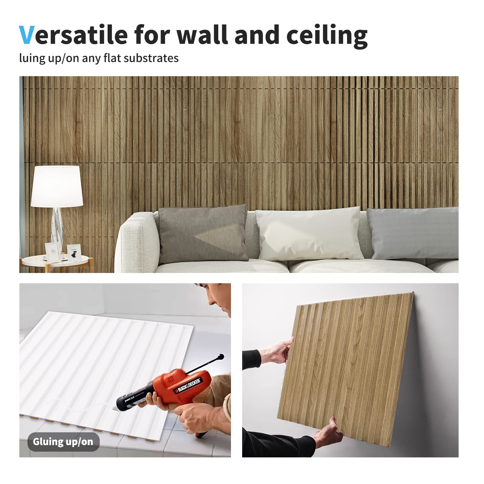 3D Fluted Textured Wall Slat Panel