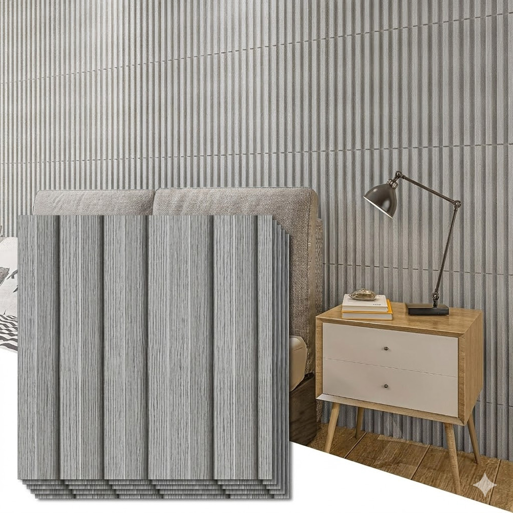 3D Fluted Textured Wall Slat Panel
