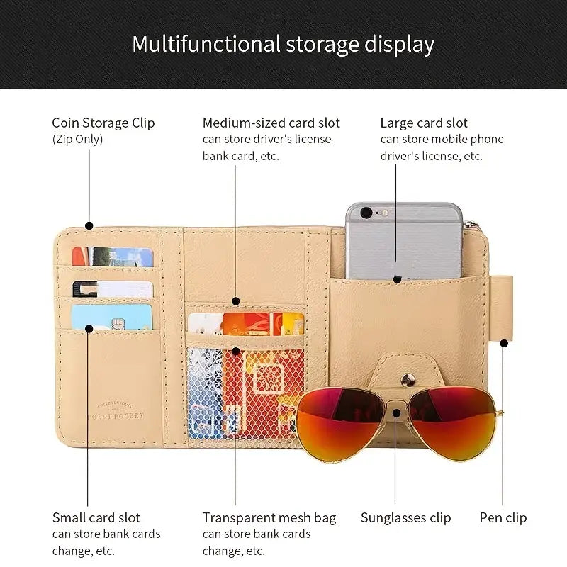 🎉Christmas Sale - SAVE 50% OFF🎉 Car Sun Visor Organizer with Pockets