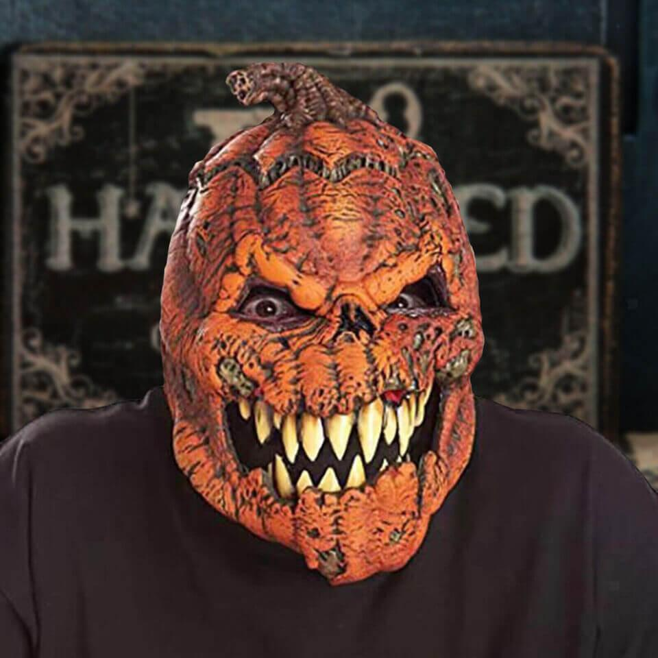 🔥Halloween Pre - Sale 40% OFF🎃 Scary Pumpkin Mask with Movable Jaw
