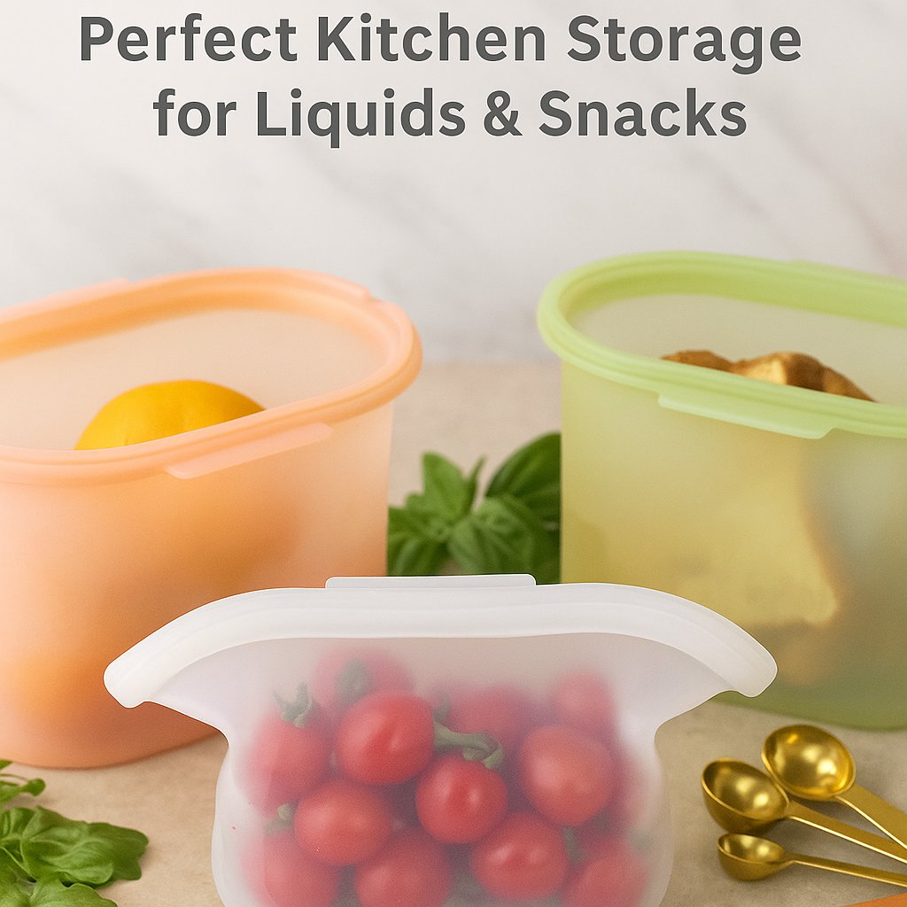 🏠Healthy silicone resealable storage bag🍴