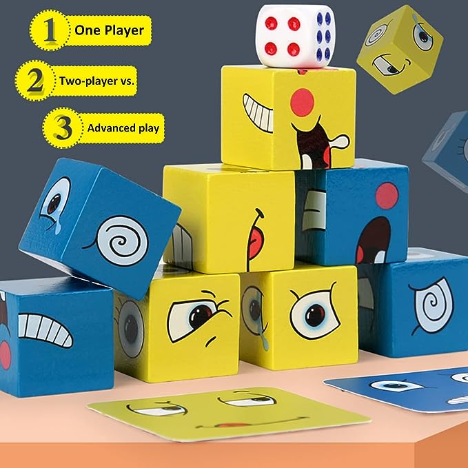 Wooden Expression Matching Puzzle Block Game-Thinking Training Children🔥🔥BUY 2 GET 1 FREE (3 Sets)