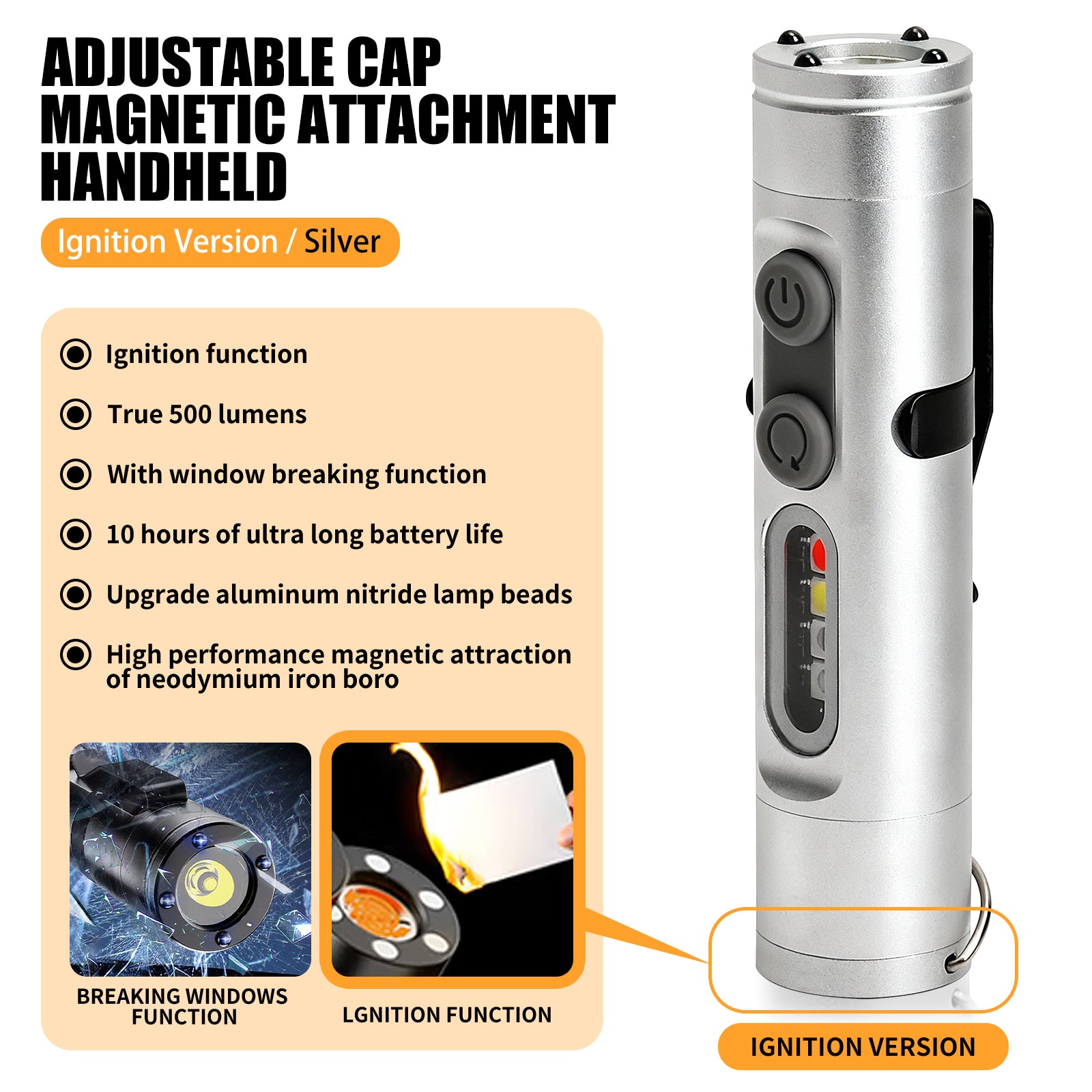 Mini Multifunctional Aluminum Alloy Flashlight