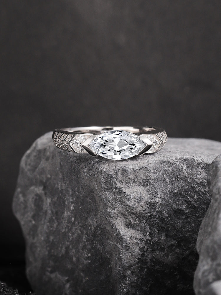 Eye of Horus Moissanite Ring