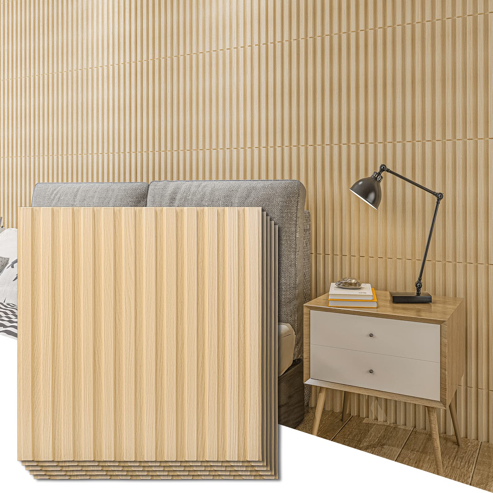 3D Fluted Textured Wall Slat Panel