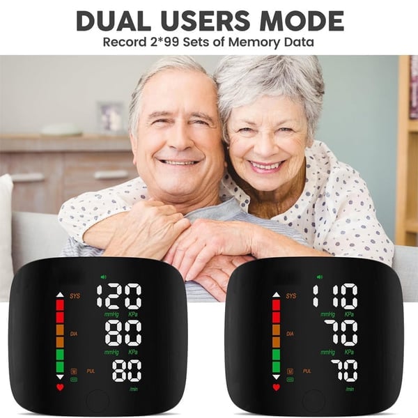 Wrist Blood Pressure Monitor – LED Display, Adjustable, Health Tracking