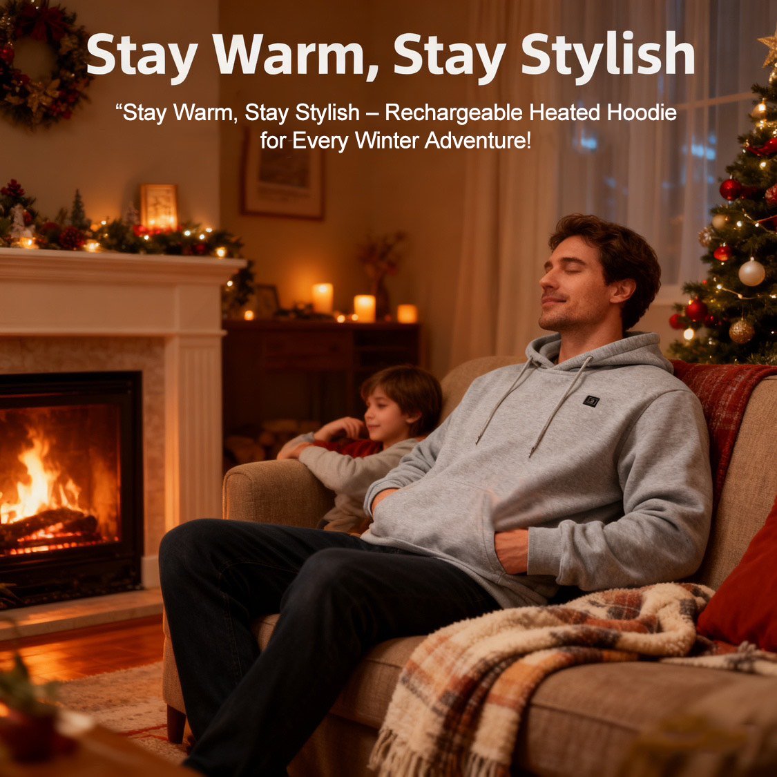 🔥 Unisex Heated Hoodie - Rechargeable Heated Jacket with USB Interface