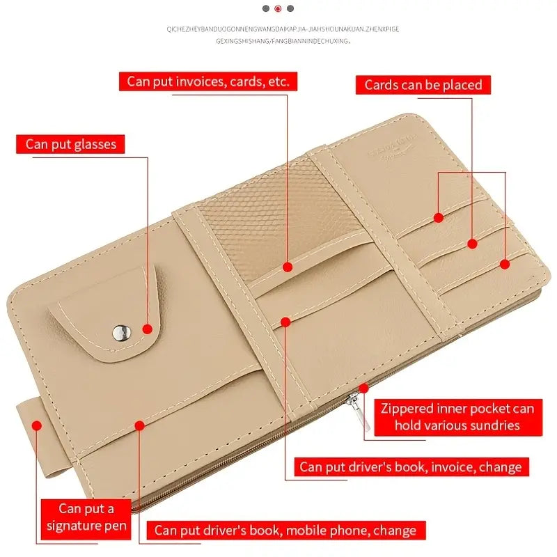 🎉Christmas Sale - SAVE 50% OFF🎉 Car Sun Visor Organizer with Pockets