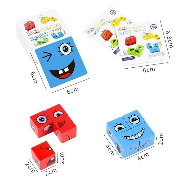 Face-Changing Magic Cube Building Blocks