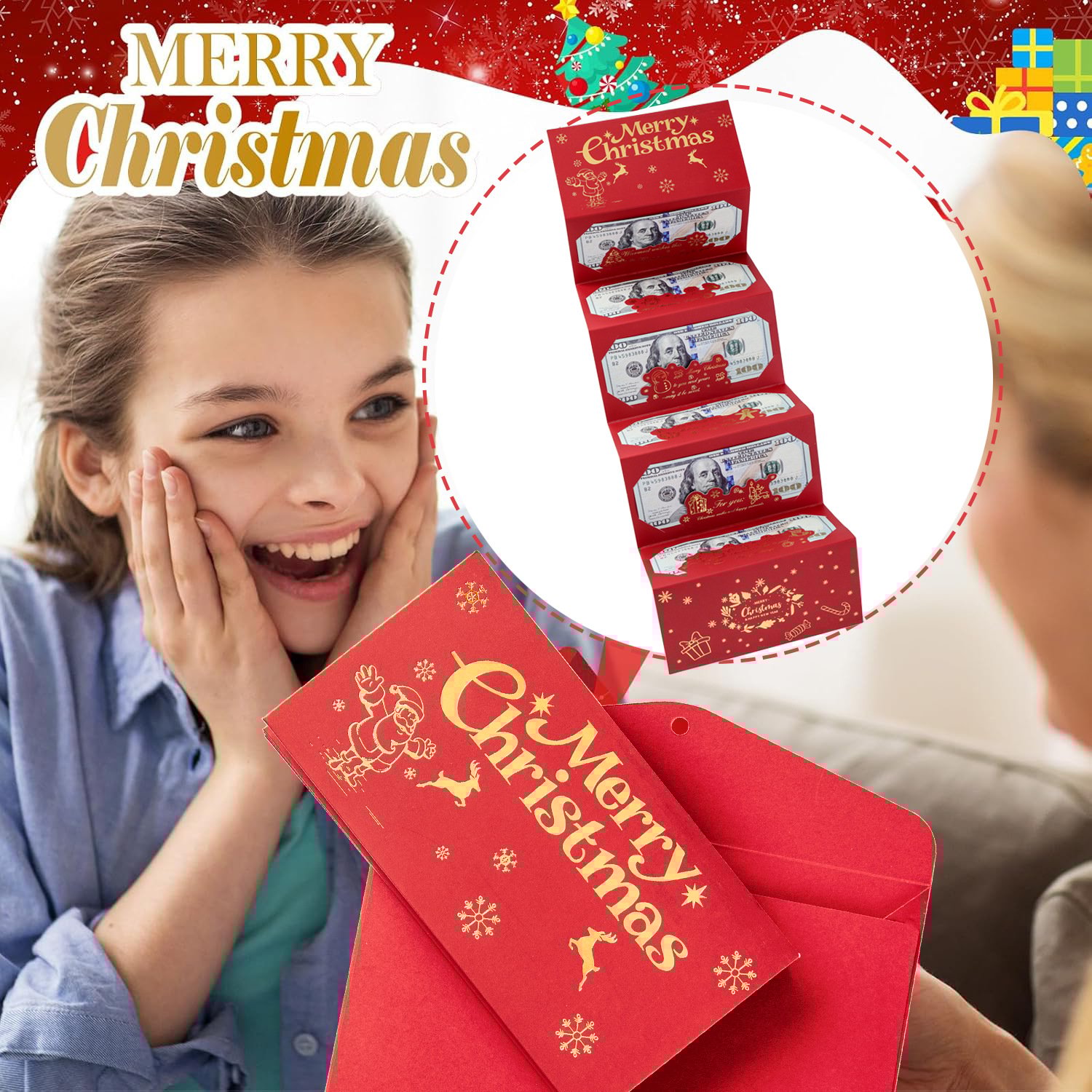 🎅💸Christmas Cash Gift Envelope– A creative way to give cash this Christmas!