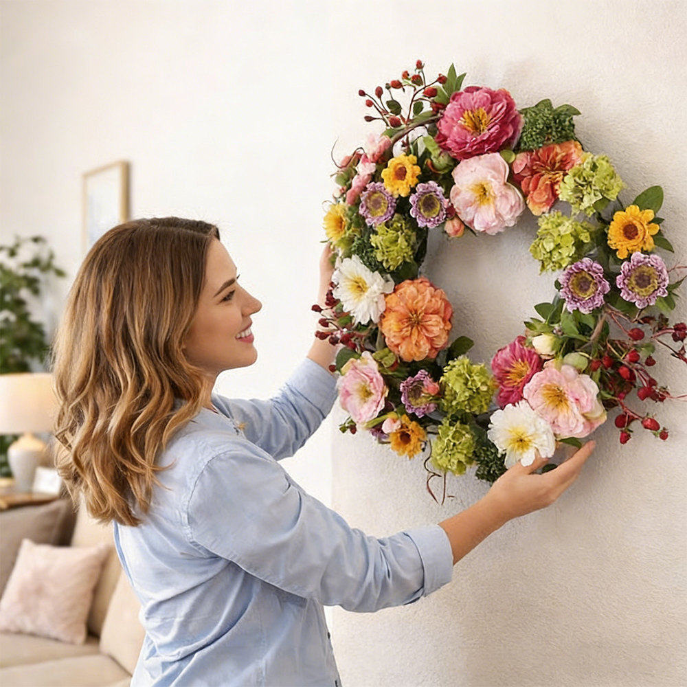 🔥Mother's Day Sale: 50% OFF💐Mixed Peony Floral Wreath🎁