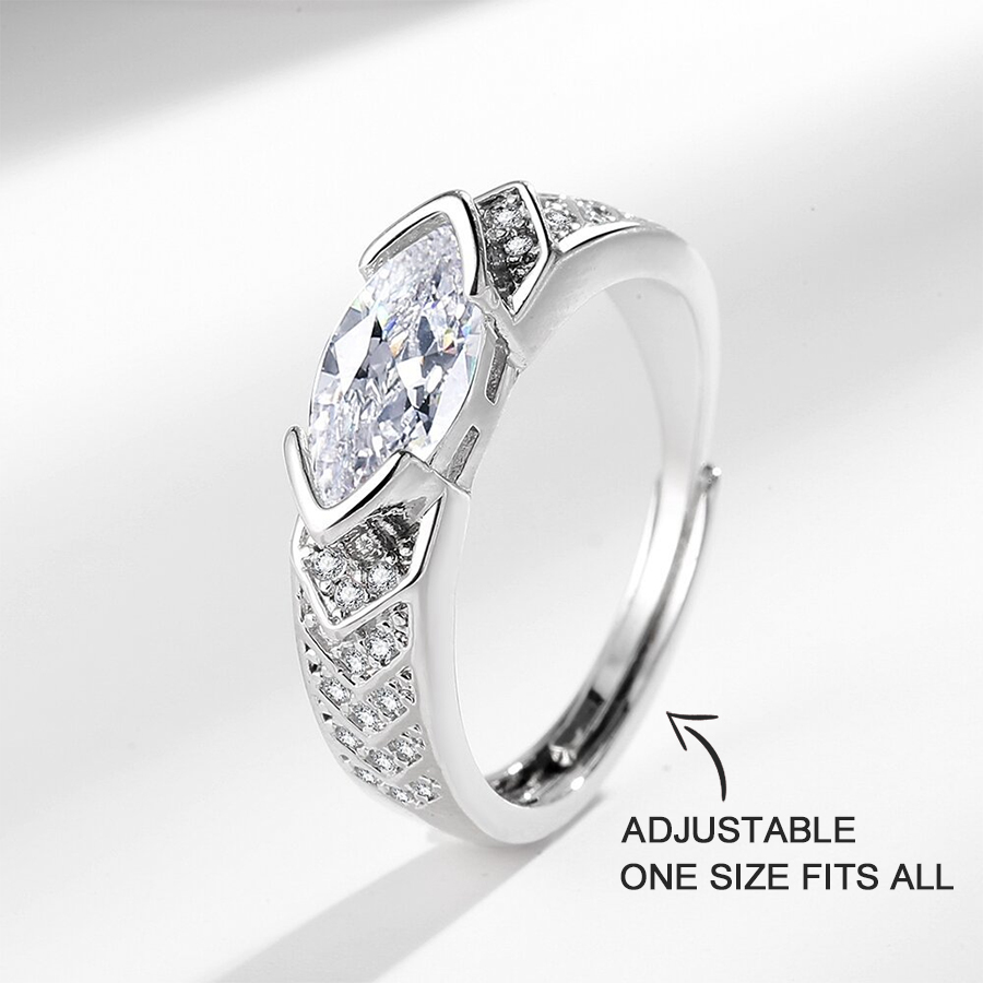 Eye of Horus Moissanite Adjustable Ring