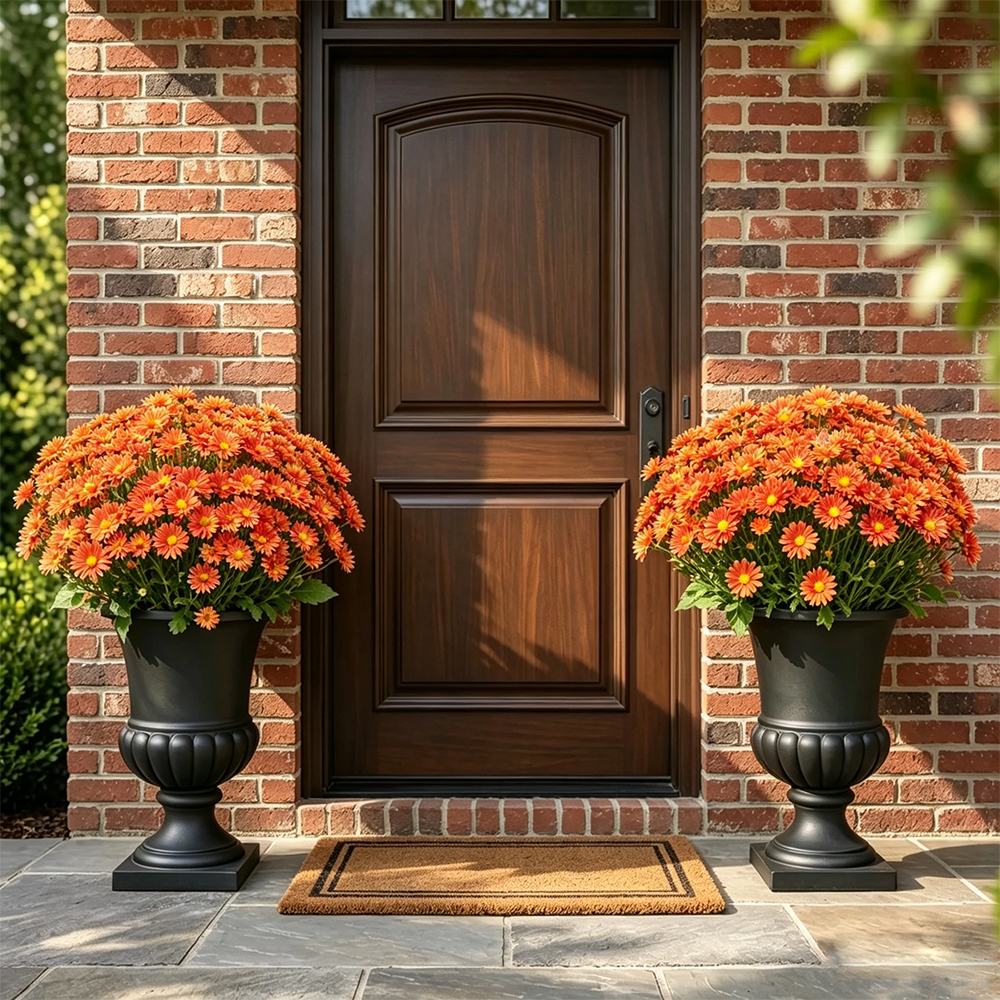 💥Last Day 70% OFF🌼- Artificial Outdoor Sunset Mums Flowers - UV resistant, Waterproof, Windproof