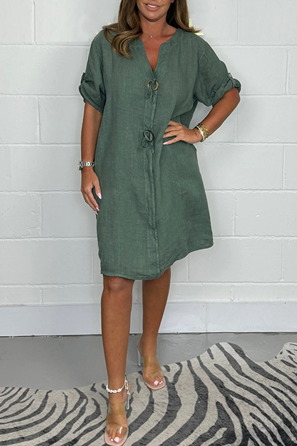 Button Up Tunic Dress