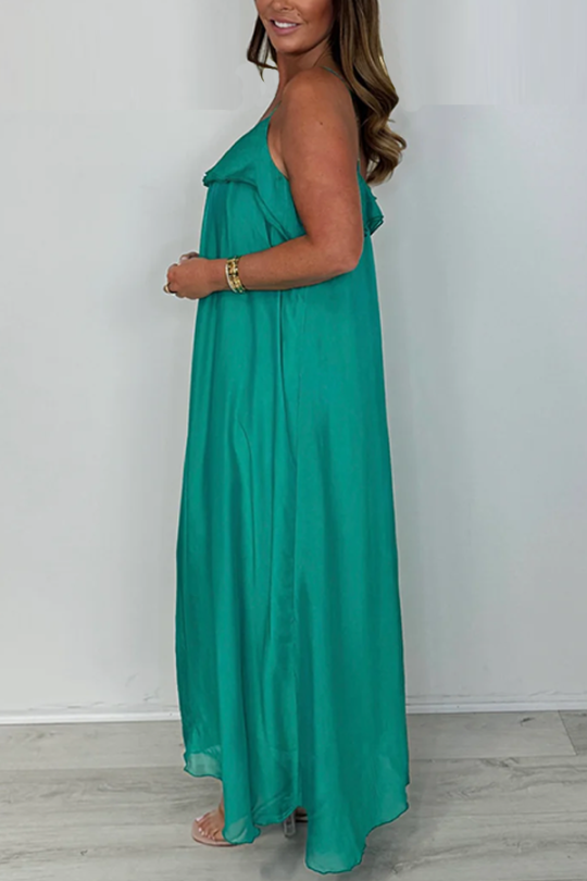 Spaghetti Rhinestone Acrylic Maxi Dress main image 1