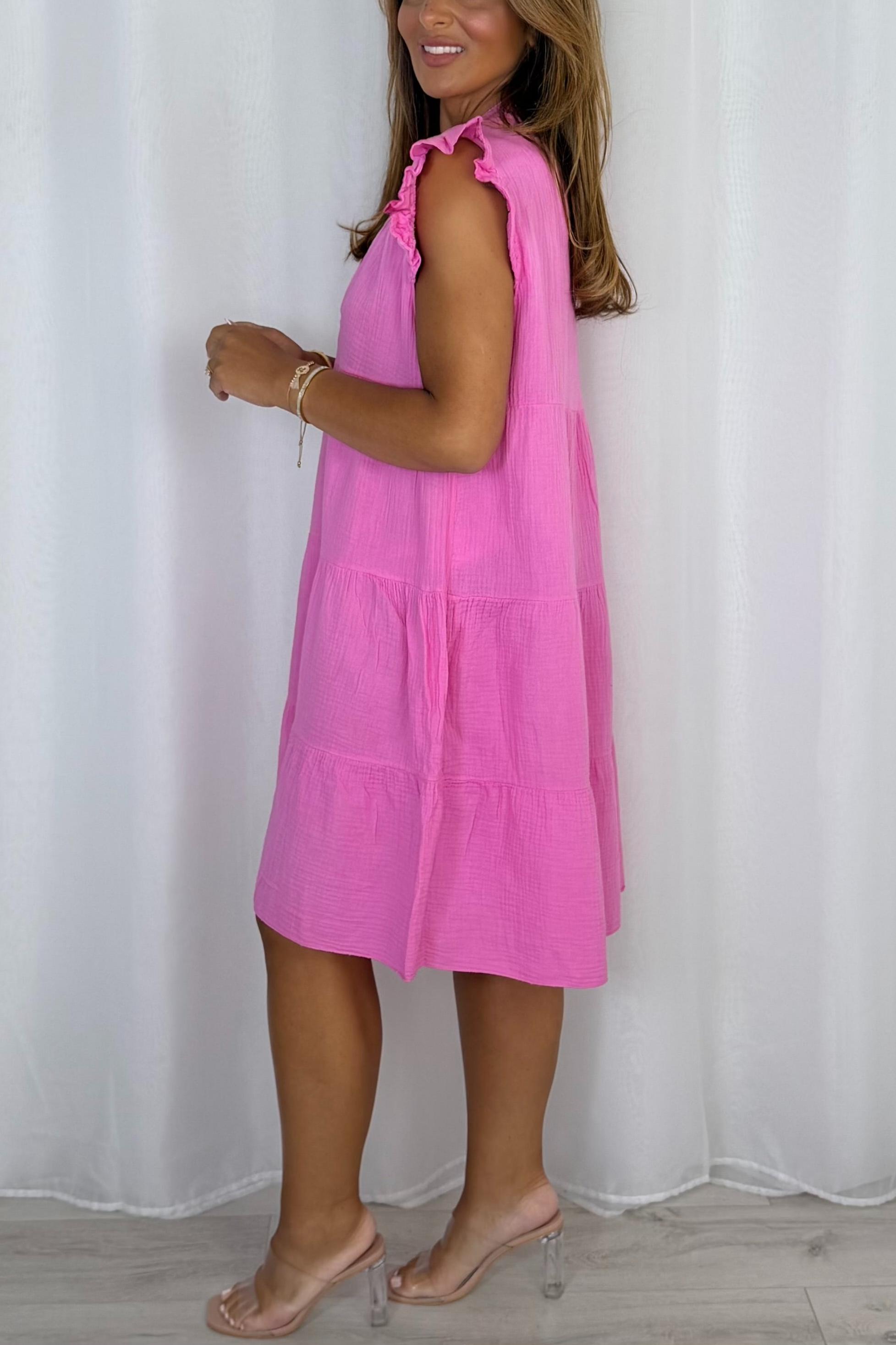 Cap Sleeve Smock Dress