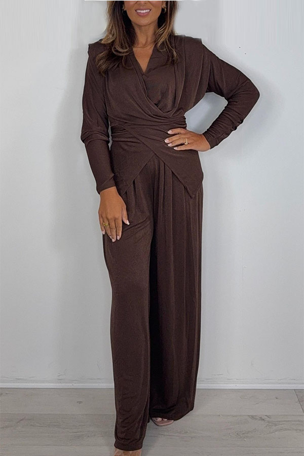 Cross Over Tie Back Top & Trouser Co-ord