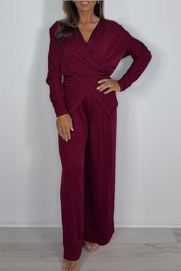 Cross Over Tie Back Top & Trouser Co-ord