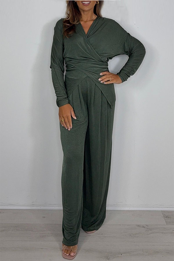 Cross Over Tie Back Top & Trouser Co-ord