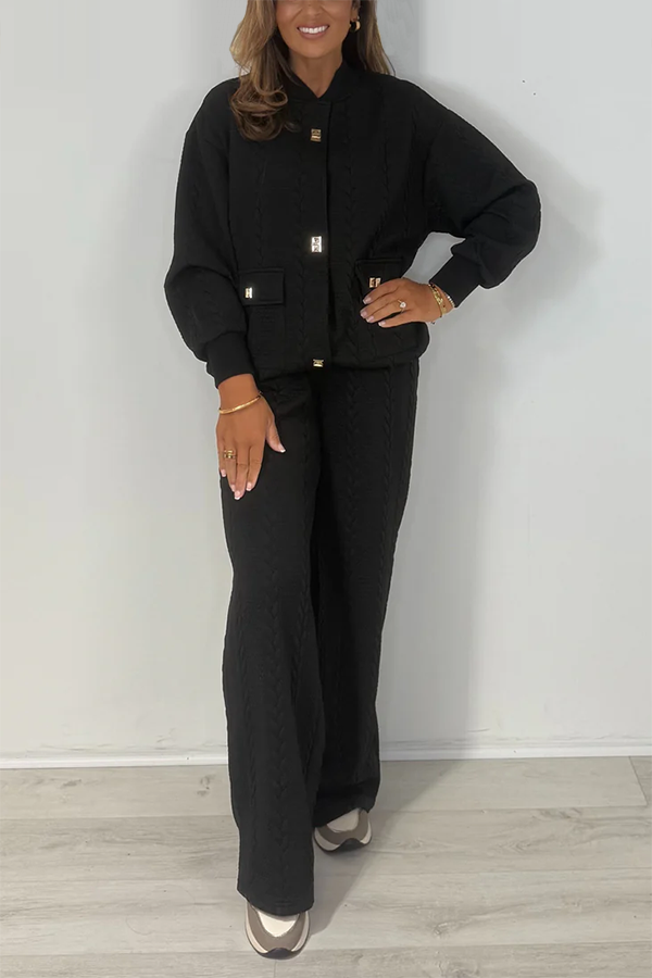 Plaited Gold Hardware Straight Leg Tracksuit