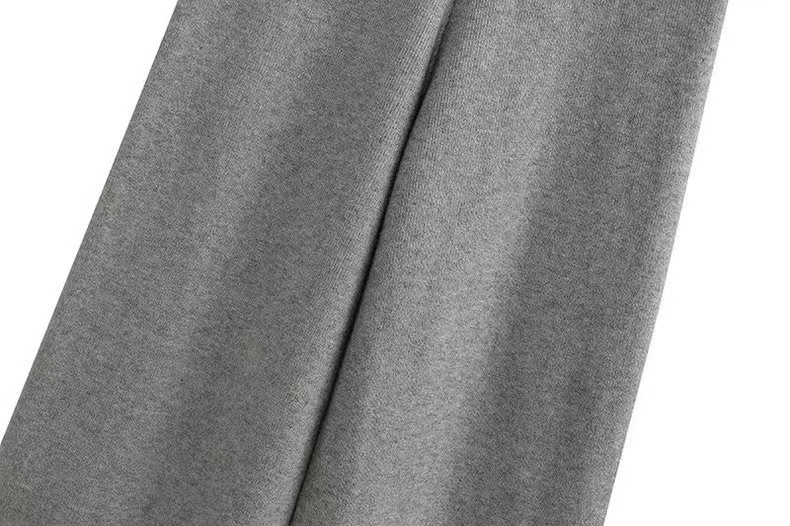 [Special offer]Gray Wide-leg Knitted Pants