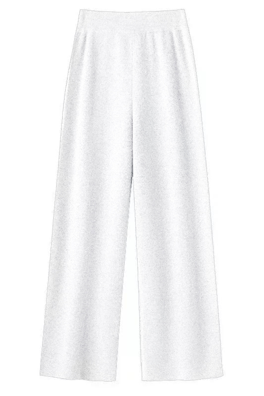 [Special offer]Gray Wide-leg Knitted Pants