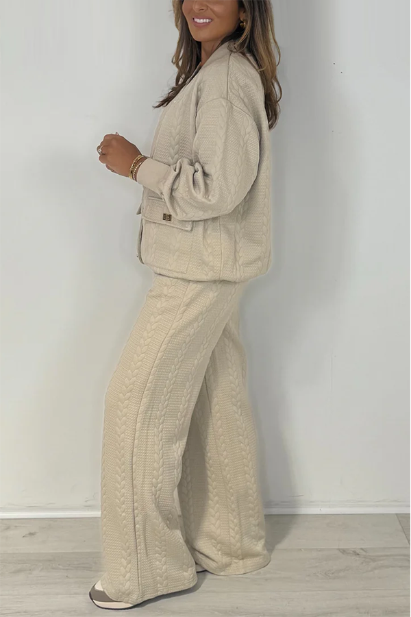 Plaited Gold Hardware Straight Leg Tracksuit