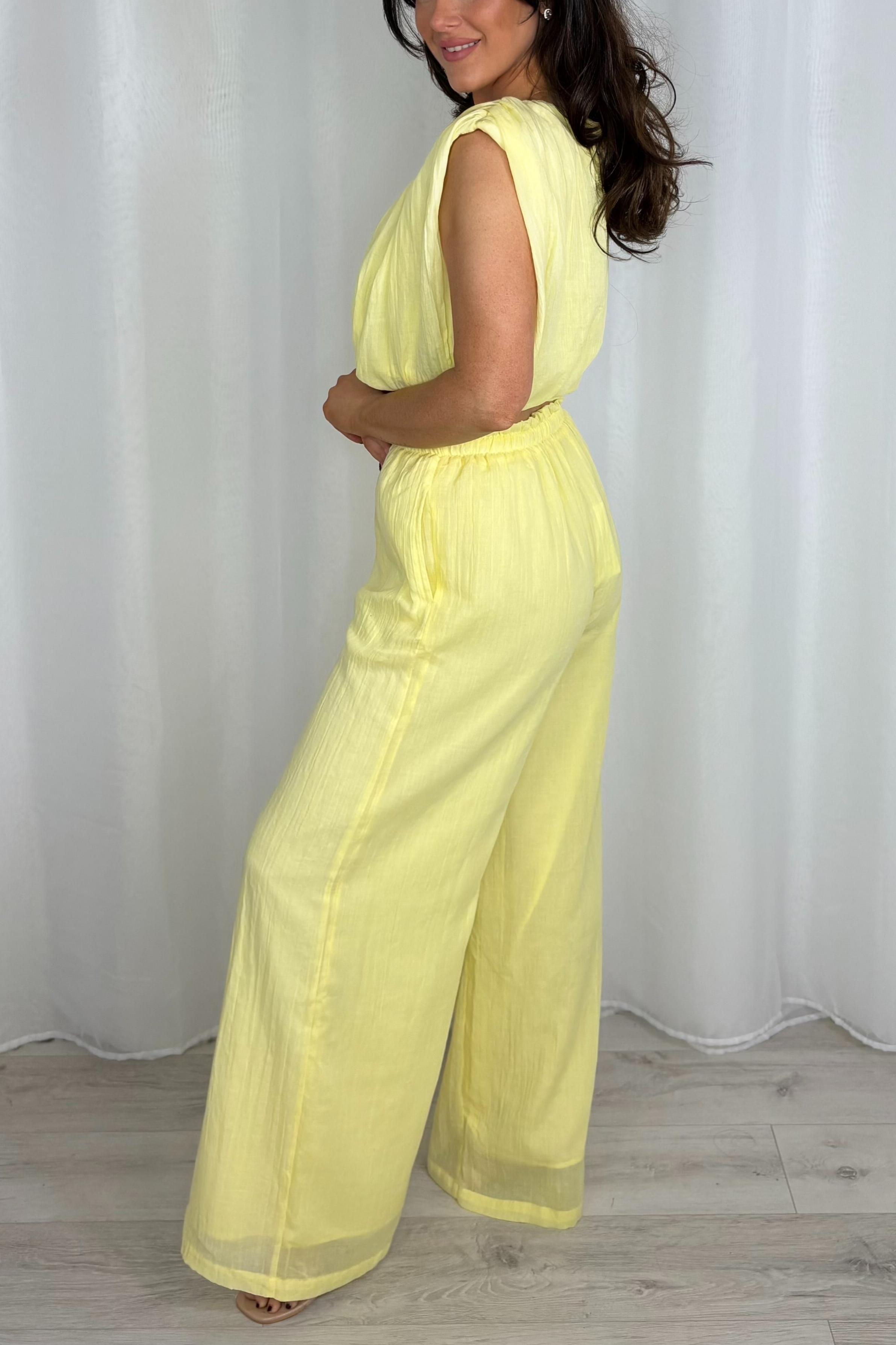 Puff Ball Sleeveless Top & Trouser Co-Ord