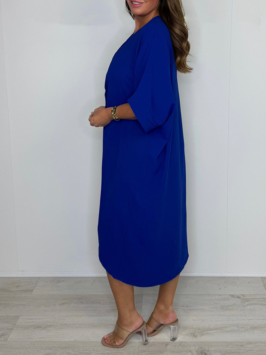 Short Sleeve Maxi Dress With Knot Detail