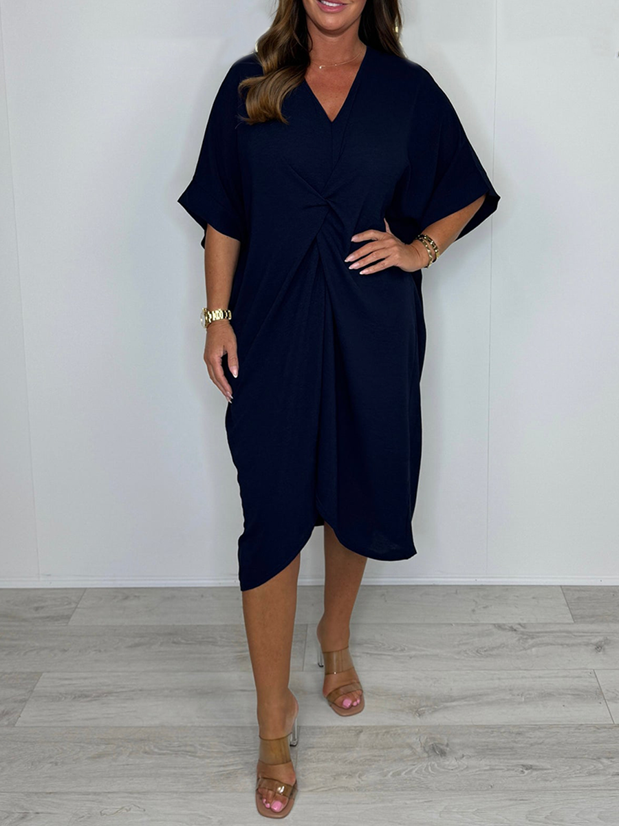 Short Sleeve Maxi Dress With Knot Detail