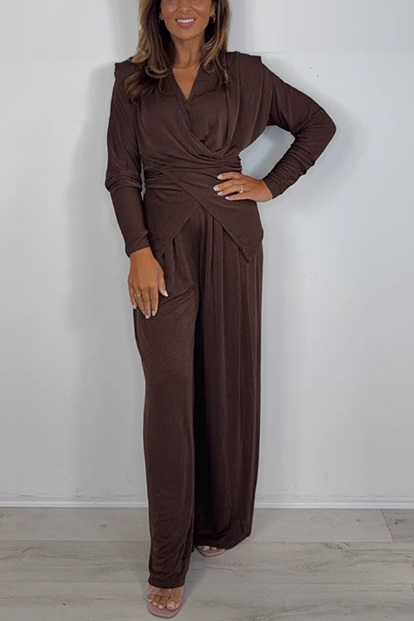 Cross Over Tie Back Top & Trouser Co-ord