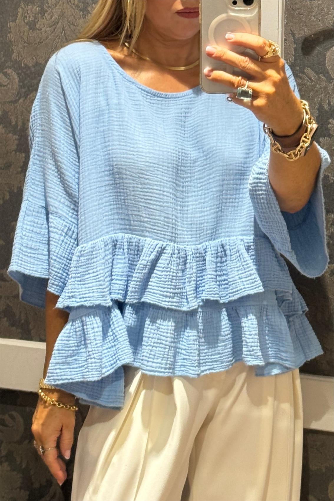 Top With Frills Sleeve