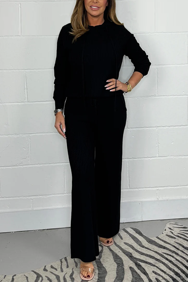 Waffle Hooded Drawstring Trouser Co-Ord