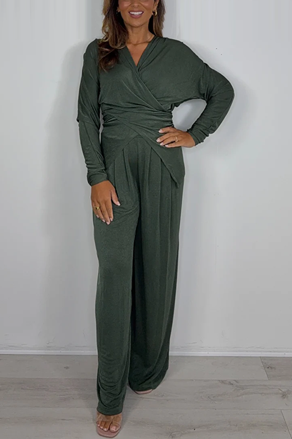 Cross Over Tie Back Top & Trouser Co-ord