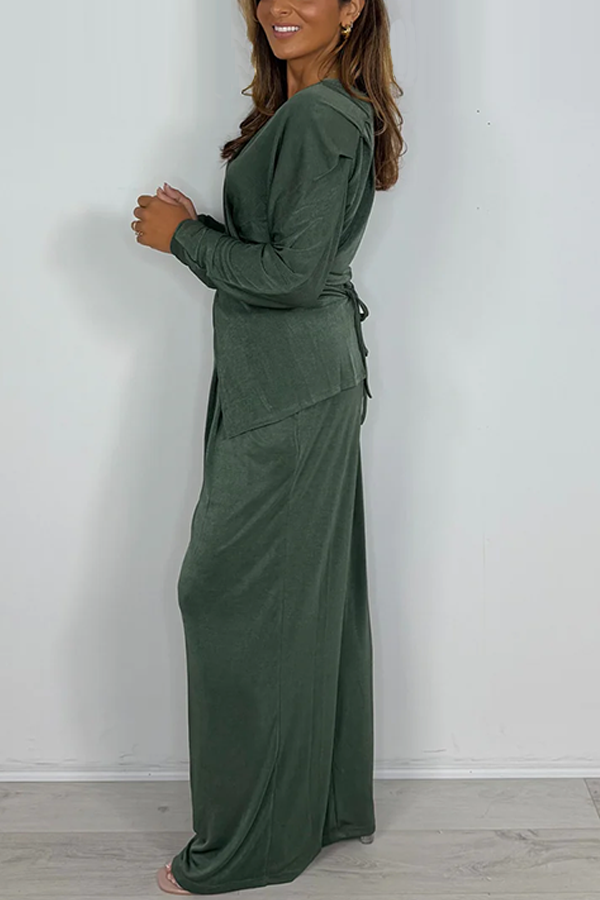 Cross Over Tie Back Top & Trouser Co-ord
