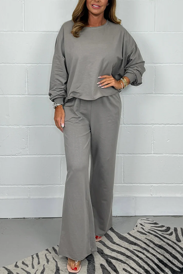 Raw Edge Lightweight Sweatshirt Oversize Co-ord
