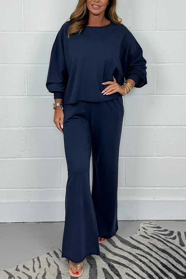 Raw Edge Lightweight Sweatshirt Oversize Co-ord