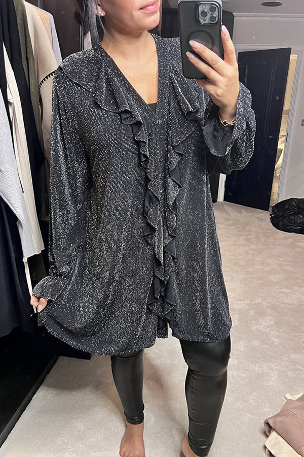 Kaycee Ruffle Button Shirt Dress
