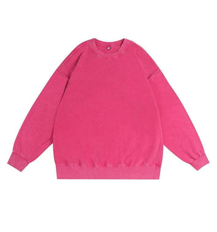 Finnish Acid-Wash Loose-Fitting Sweatshirt